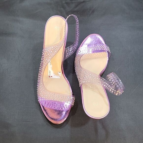 BRAND NEW RAMPAGE WOMEN'S EMBELLISHED MID HEELED SANDALS - Picture 3 of 14